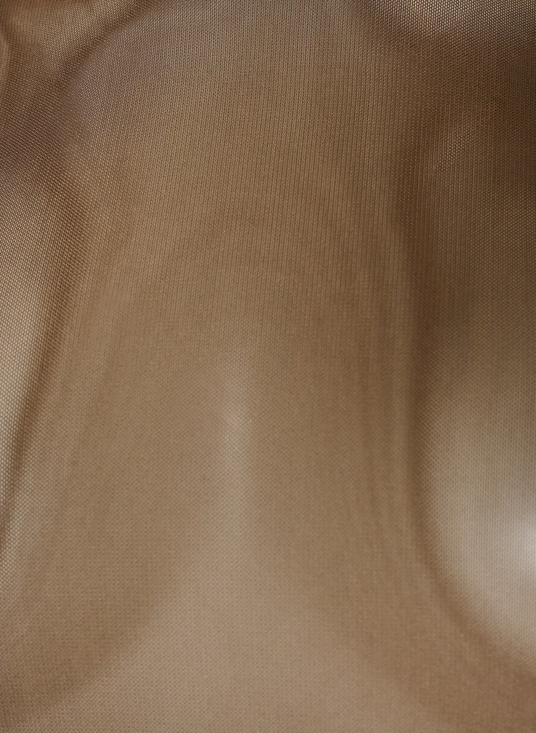 ZizziMesh blouse met lange mouwen, Bruin, Packshot image number 2