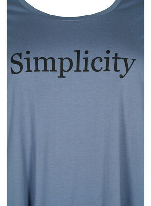 Chemise de nuit en coton à manches courtes avec imprimé, Grey W. Simplicity, Packshot image number 2