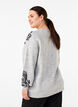 Gebreide blouse met decoratief patroon, Light Grey Melange, Model image number 1