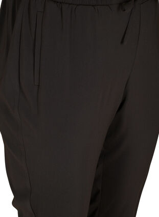Joli pantalon classique avec cordon de serrage et bord élastique, Black, Packshot image number 2