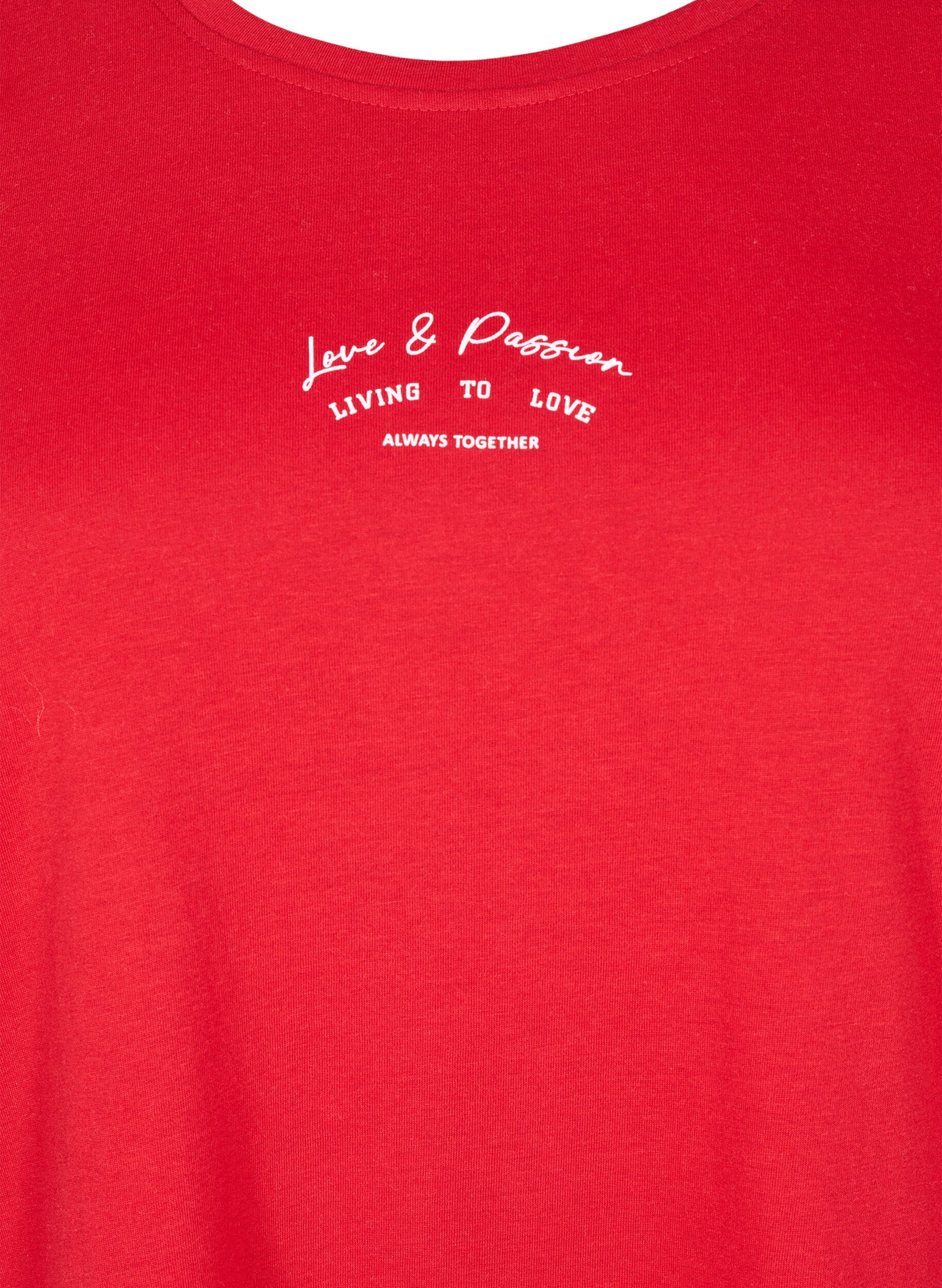 ZizziFLASH - T-shirt met motief, Rood, Packshot image number 2