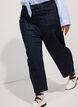 Barrel fit jeans met high waist, Blauw, Model image number 3