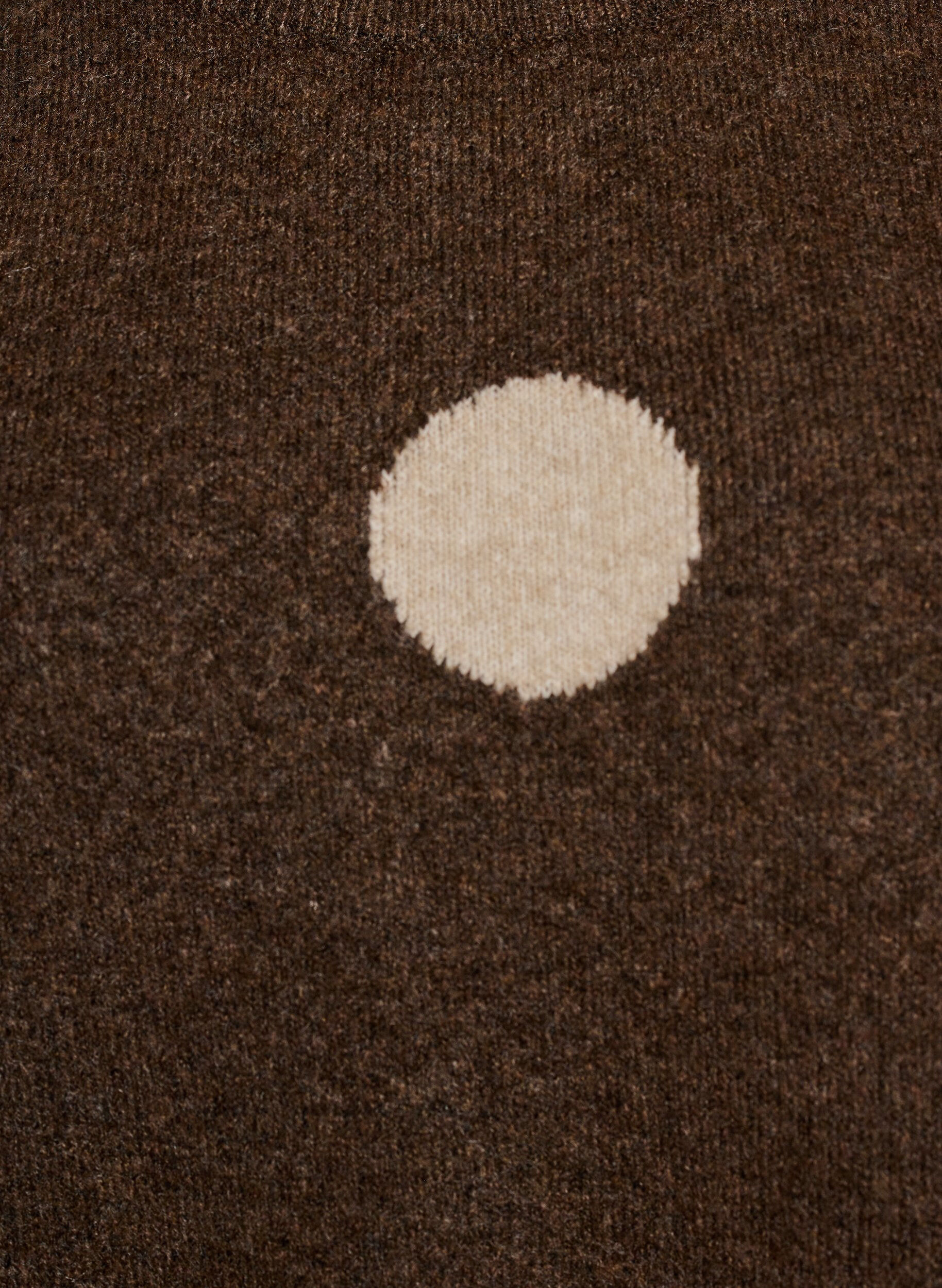 ZizziGebreide blouse met een stippenpatroon, Bruin, Packshot image number 2