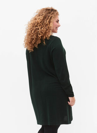 Gebreide jurk in katoen-viscose blend, Scarab Mel., Model image number 1
