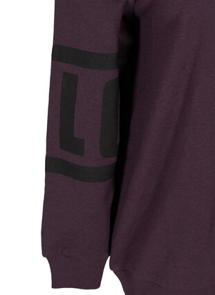 Sweatshirt net hoge hals, Blackberry Wine, Packshot image number 3