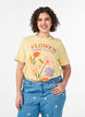 Katoenen T-shirt met print, Geel, Model image number 0