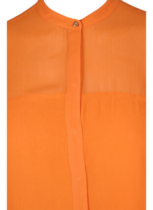 Chemise longue en viscose à manches 3/4, Orange Peel, Packshot image number 2