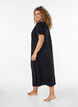Chemise de nuit midi en coton biologique, Noir, Model image number 1