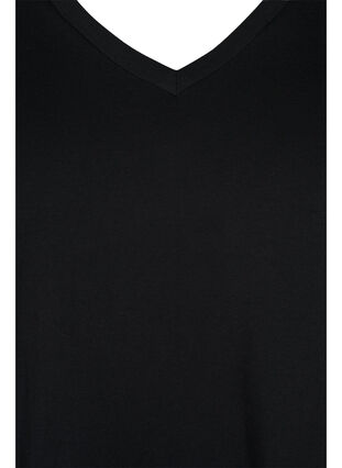 T-shirt basiques 2-pack en coton, Black/Navy B, Packshot image number 2
