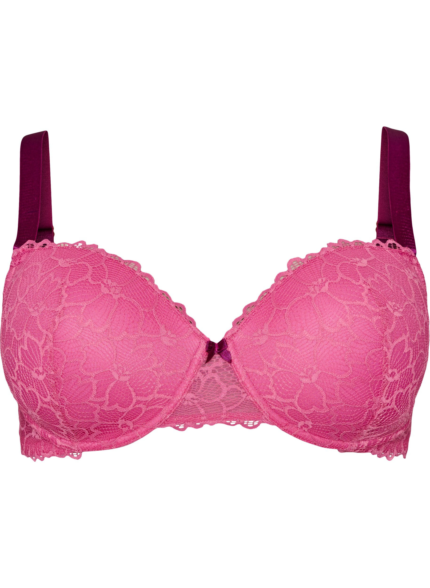 ZizziSoutien-gorge avec dentelle et bonnets coqu&eacute;s, Rose, Packshot image number 0