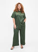 Broek met structuurpatroon, Duck Green, Model image number 0