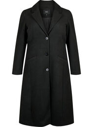 Manteau avec boutons et poches, Black, Packshot