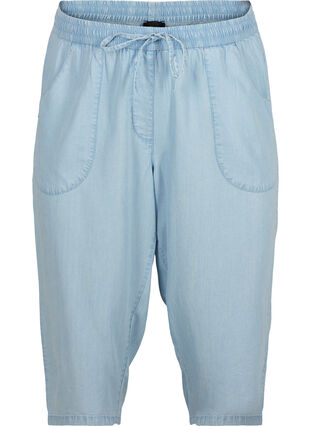 Pantalon 3/4, Light blue denim, Packshot image number 0