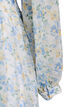 Robe midi fleurie avec effet portefeuille et smocks, Bleu Clair, Packshot image number 3