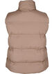 Korte puffer bodywarmer met hoge kraag, Bruin, Packshot image number 1