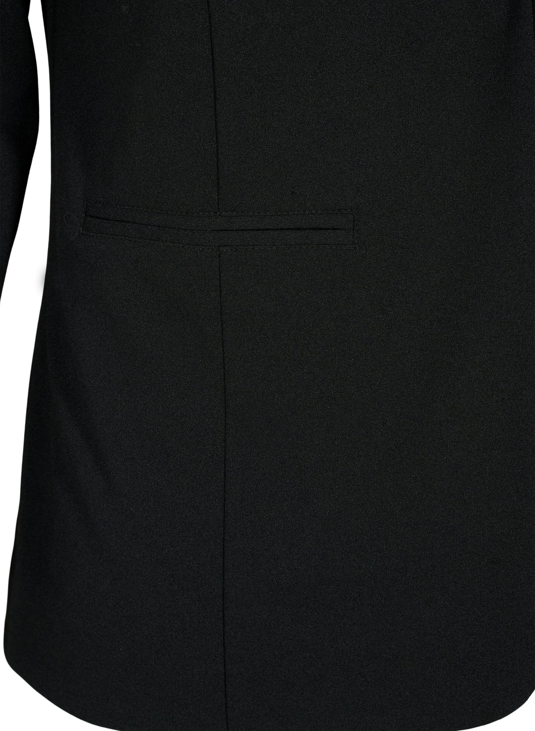 Zizzi Blazer &agrave; poches, Black, Packshot image number 3