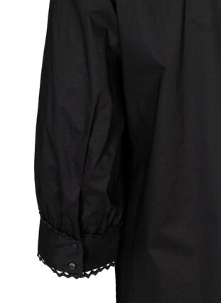 Tunique en coton manches 3/4, Black, Packshot image number 3