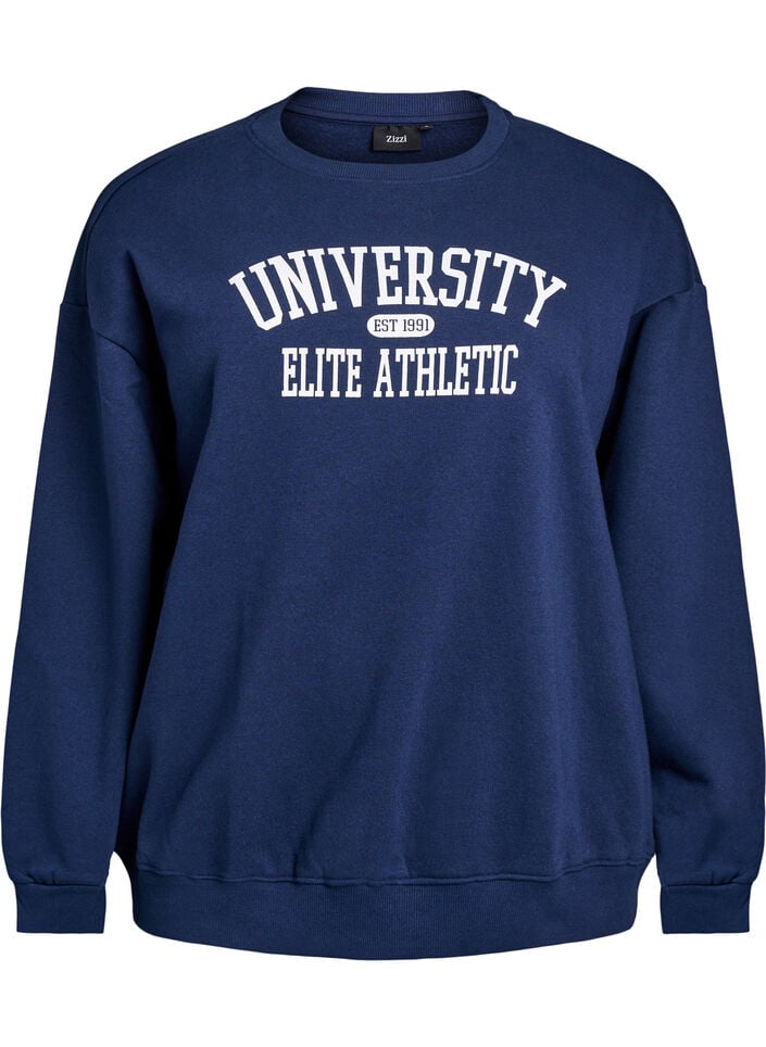 Het sweatshirt met tekstprint, Blauw, Packshot image number 0