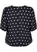 Gestippelde blouse met korte mouwen, Black W. White Dot, Packshot image number 1