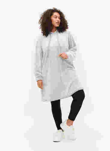 Chemise de nuit douce avec capuche, Light Grey Melange, Model image number 2