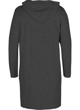 Robe avec capuche et cordon de serrage, Dark Grey Melange, Packshot image number 1
