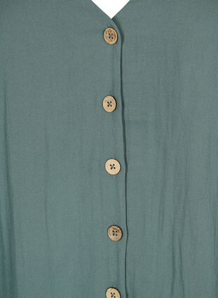 Blouse en viscose avec boutons et col en V, Balsam Green, Packshot image number 2