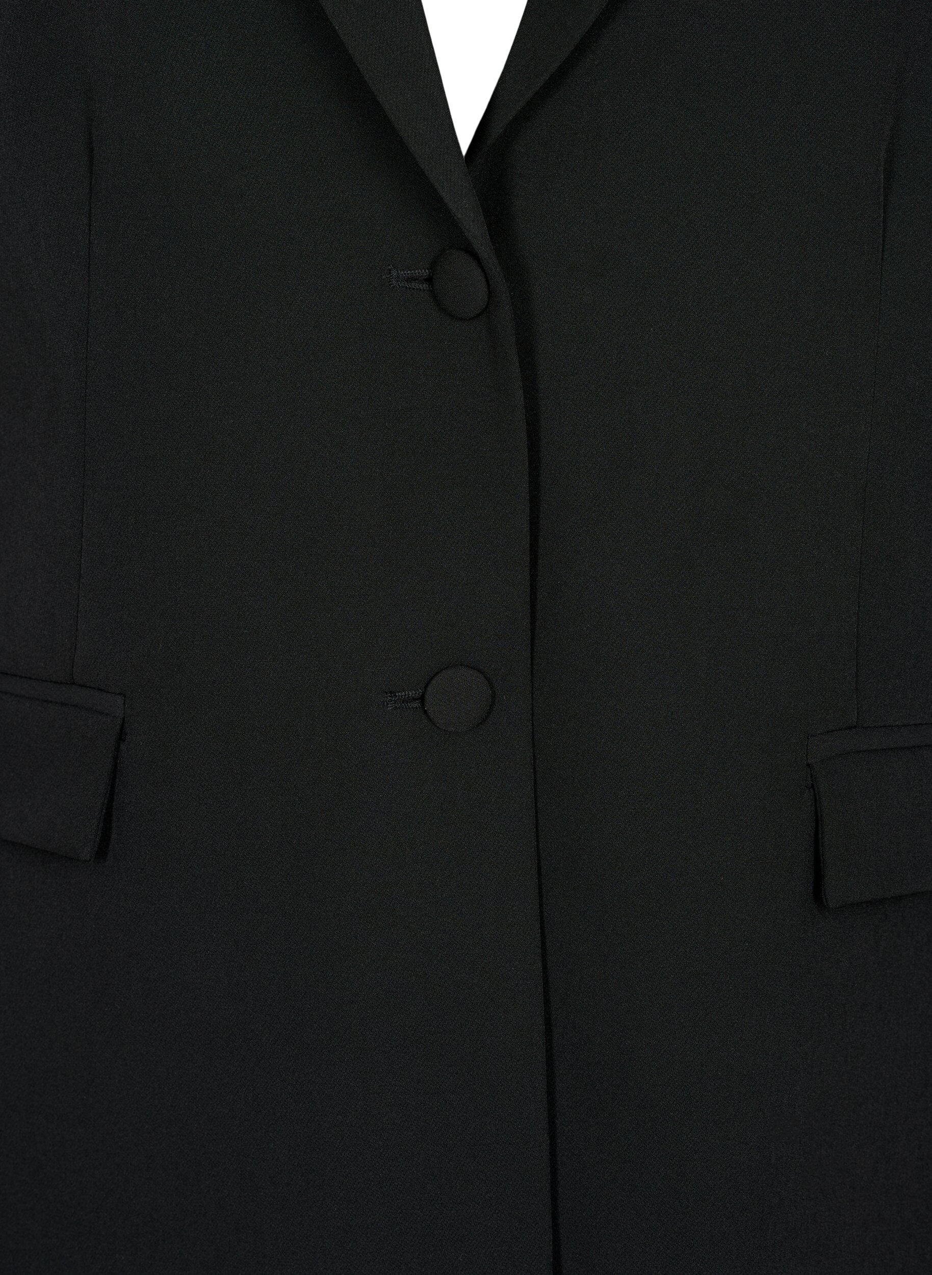 ZizziKlassieke blazer met knoopsluiting, Black, Packshot image number 2