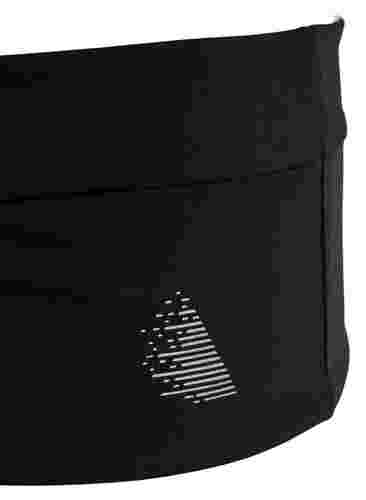 Hardloop riem met zakken met rits, Black, Packshot image number 2