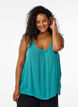 Top &agrave; bretelles en viscose, Bleu, Model image number 0