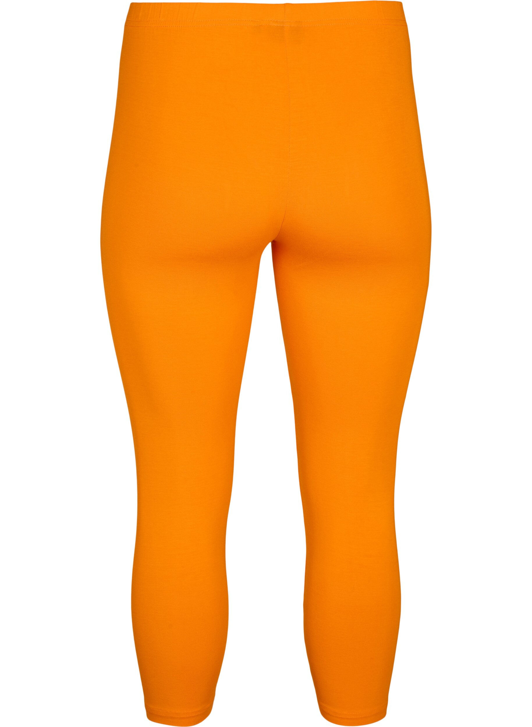Zizzi Leggings 3/4 basiques en viscose, Orange, Packshot image number 1