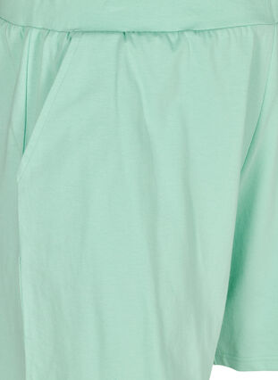 Short ample en coton avec poches, Lichen, Packshot image number 3
