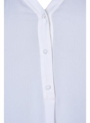 Chemisier à manches longues avec fermeture à boutons, Bright White, Packshot image number 2