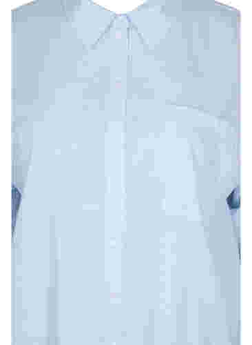 Chemise de nuit rayée en coton, White w. Blue Stripe, Packshot image number 2