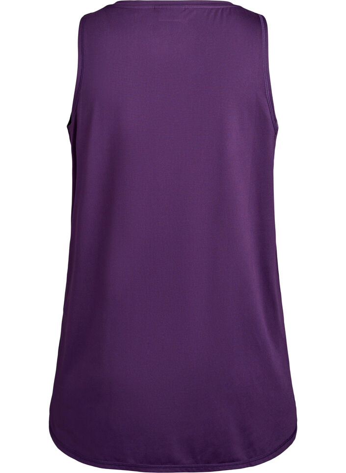 Top de sport avec col en V, Violet, Packshot image number 1
