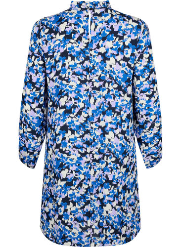 FLASH - Robe à manches longues avec imprimé floral, Blue Purple Flower, Packshot image number 1