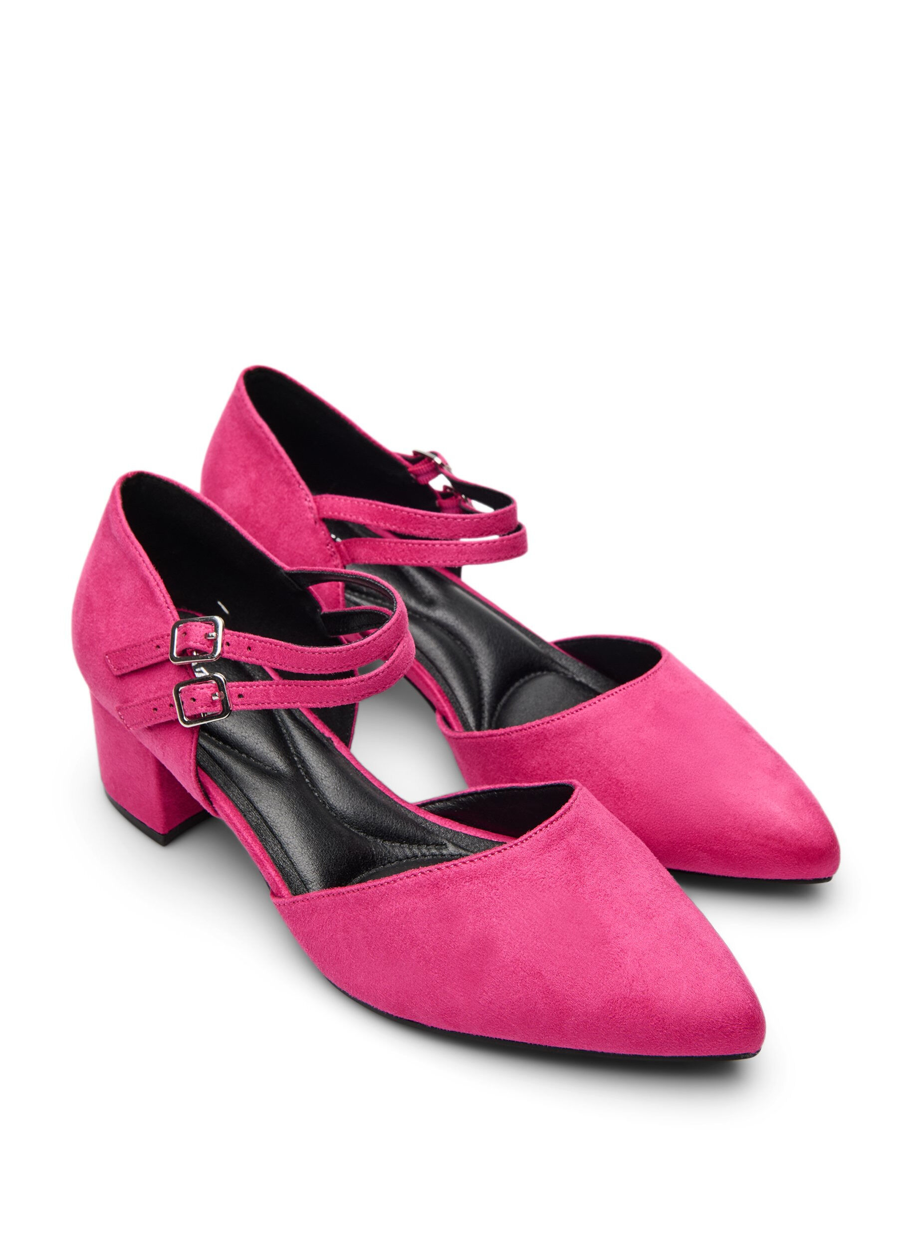 ZizziPumps met dubbele bandjes, Roze, Packshot image number 1