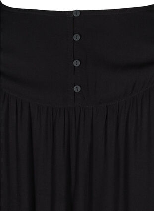 Viscose jurk met borduursel en korte mouwen, Black, Packshot image number 3