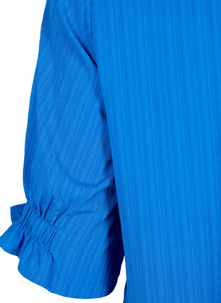 Gestreepte blouse met 1/2 mouwen, Victoria blue, Packshot image number 3