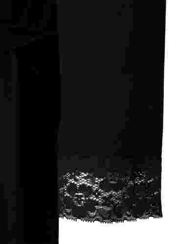 Kamerjas van viscose met kant, Black, Packshot image number 3
