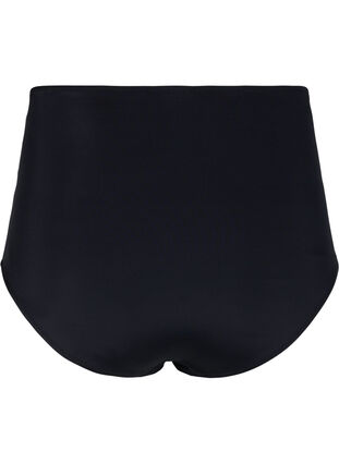 Bas de bikini taille haute avec drapage, Black, Packshot image number 1