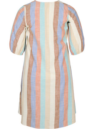 Robe en coton rayée avec forme en trapèze, Multi Stripe, Packshot image number 1