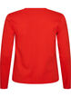 Basic T-shirt met lange mouwen en ronde hals, Rood, Packshot image number 1