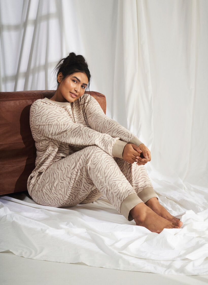 Pantalon en velours imprimé, Pink Tint AOP, Image image number 0