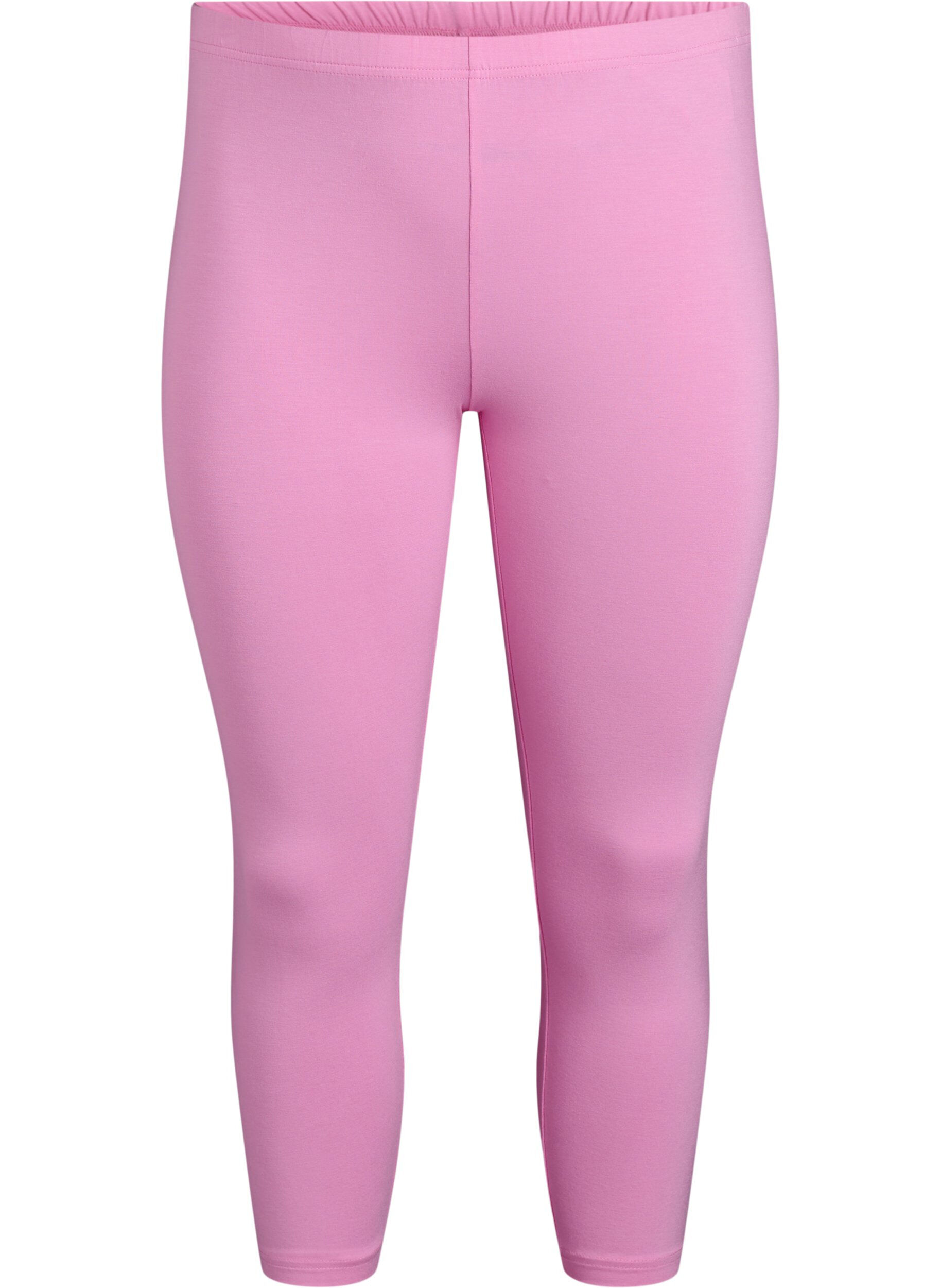 ZizziBasic 3/4-legging in viscose, Roze, Packshot image number 0