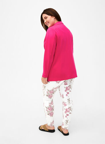 Superslanke Amy jeans met bloemenprint, White R.AOP, Model image number 1