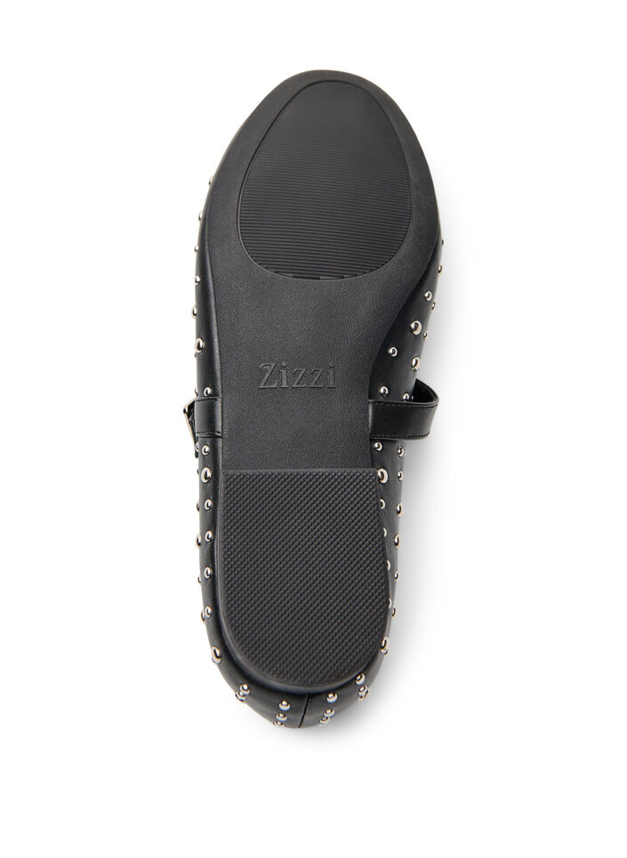 Ballerines &agrave; clous, Noir, Packshot