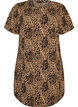 Robe &agrave; manches courtes avec imprim&eacute;, Marron, Packshot image number 0