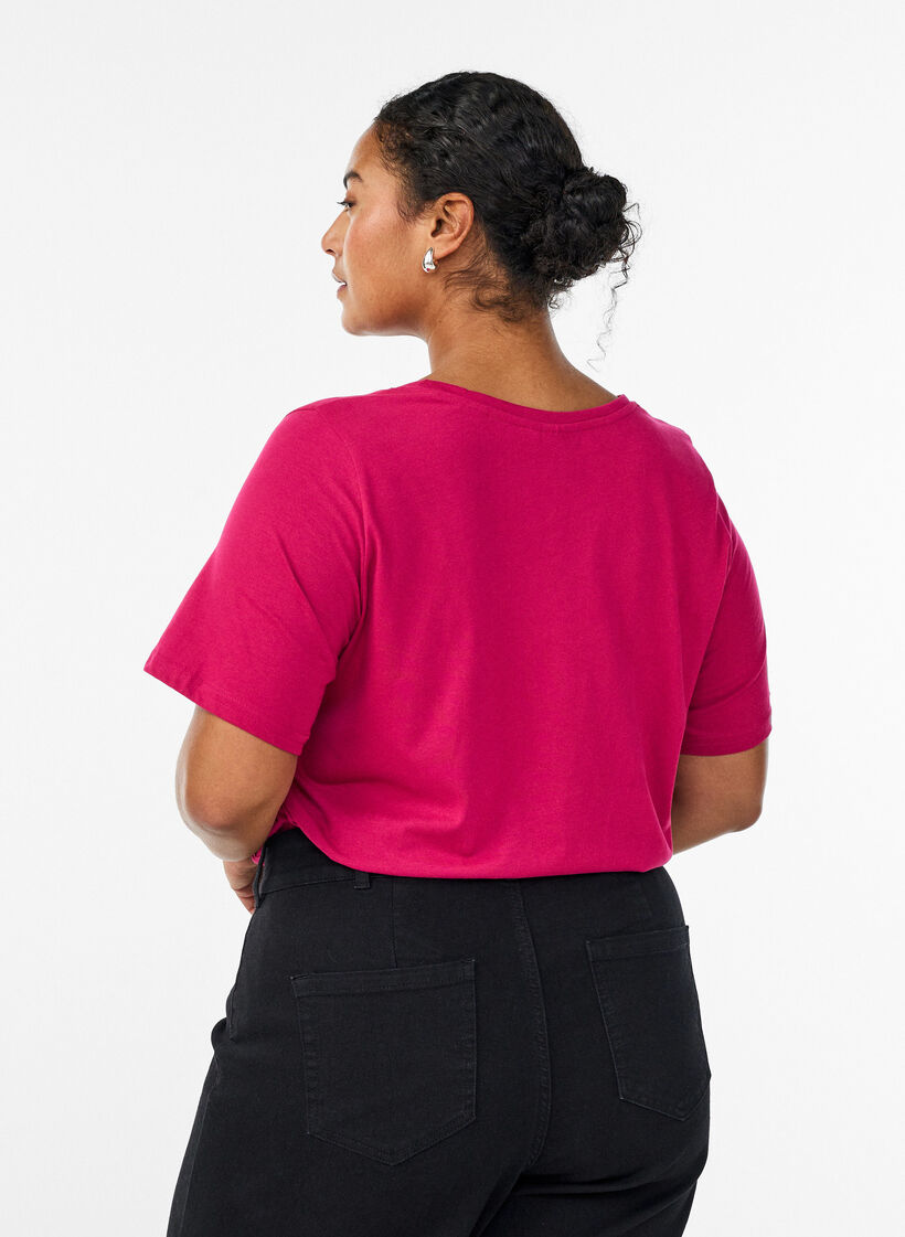 T-shirt met print, Rood, Model image number 2
