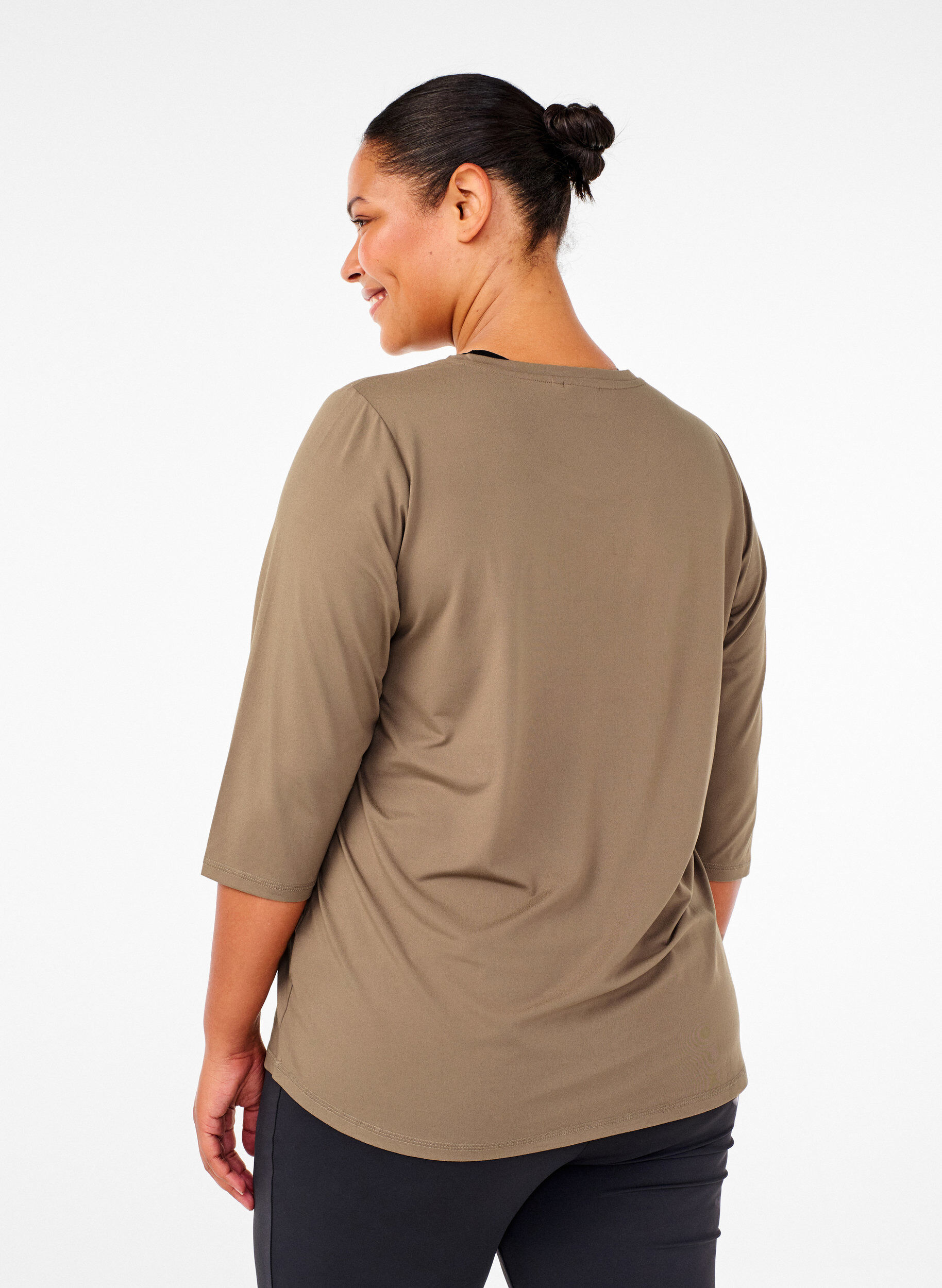 ZizziTraining blouse met 3/4 mouwen, Beige, Model image number 2