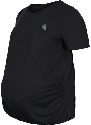 T-shirt d'entraînement de grossesse, Black, Packshot image number 0